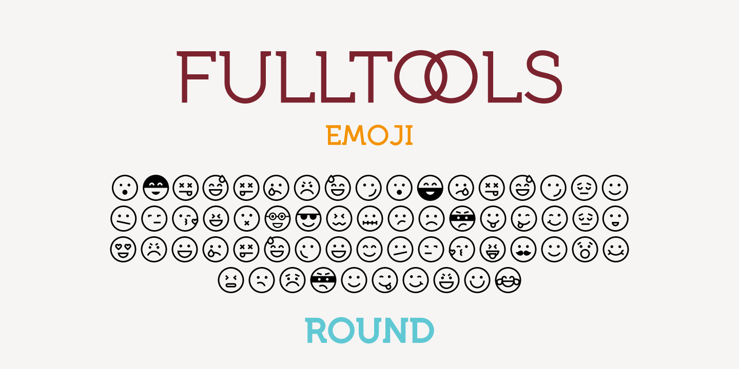 Full Tools Emoji Round Line Font preview